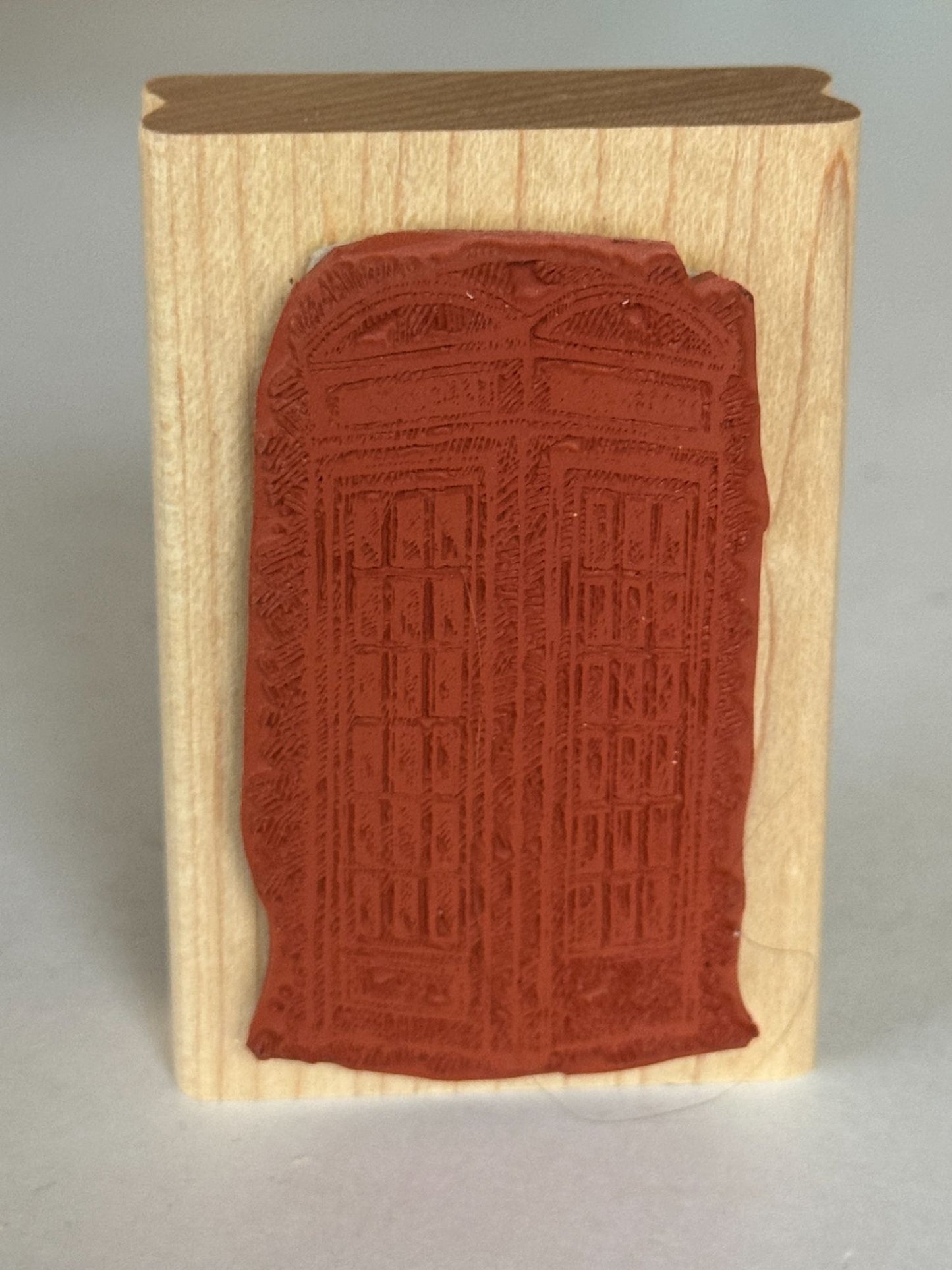 Stampin Up Rubber Stamp Telephone Booth Phone London Steampunk Card Making Craft