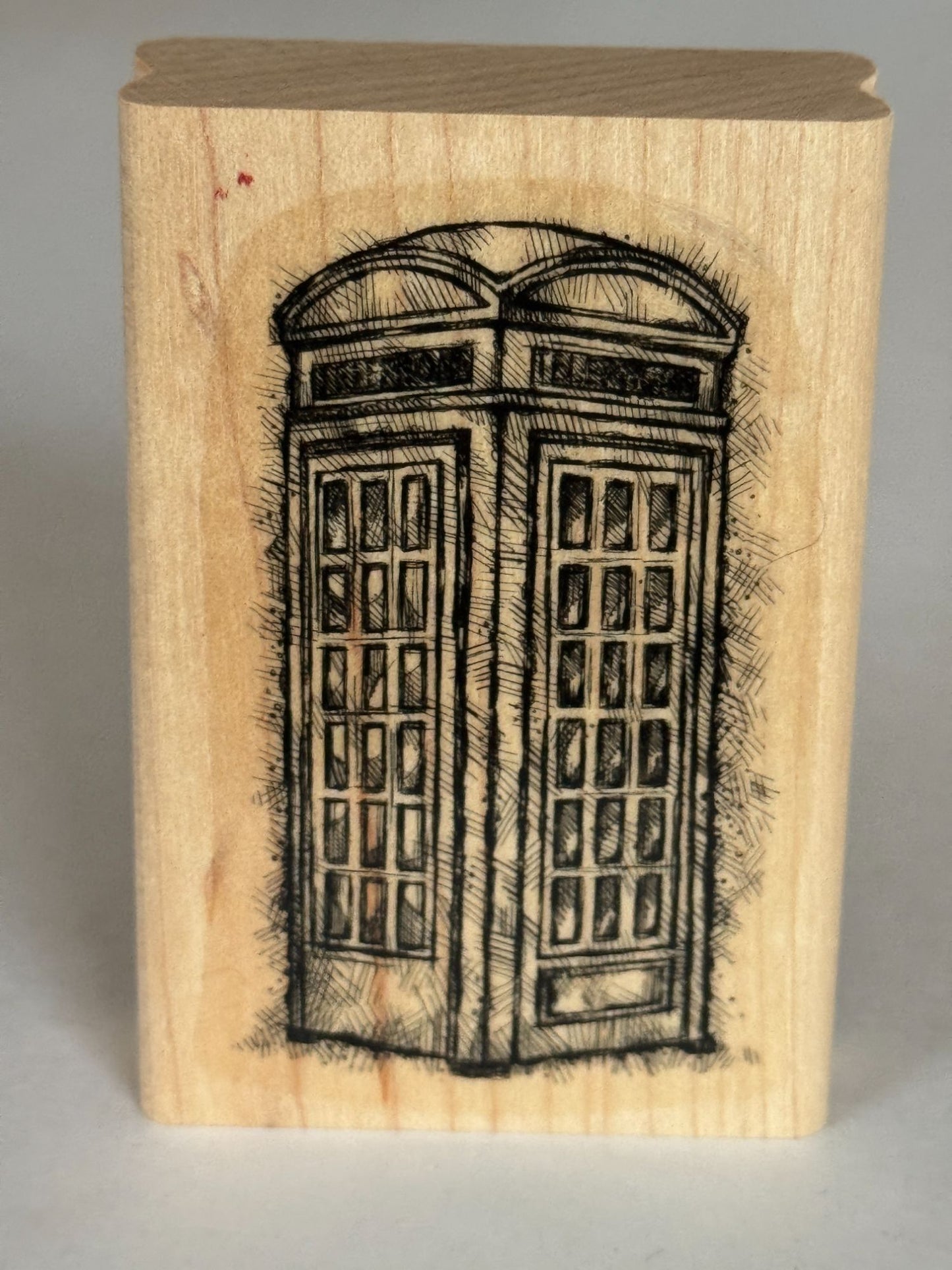 Stampin Up Rubber Stamp Telephone Booth Phone London Steampunk Card Making Craft