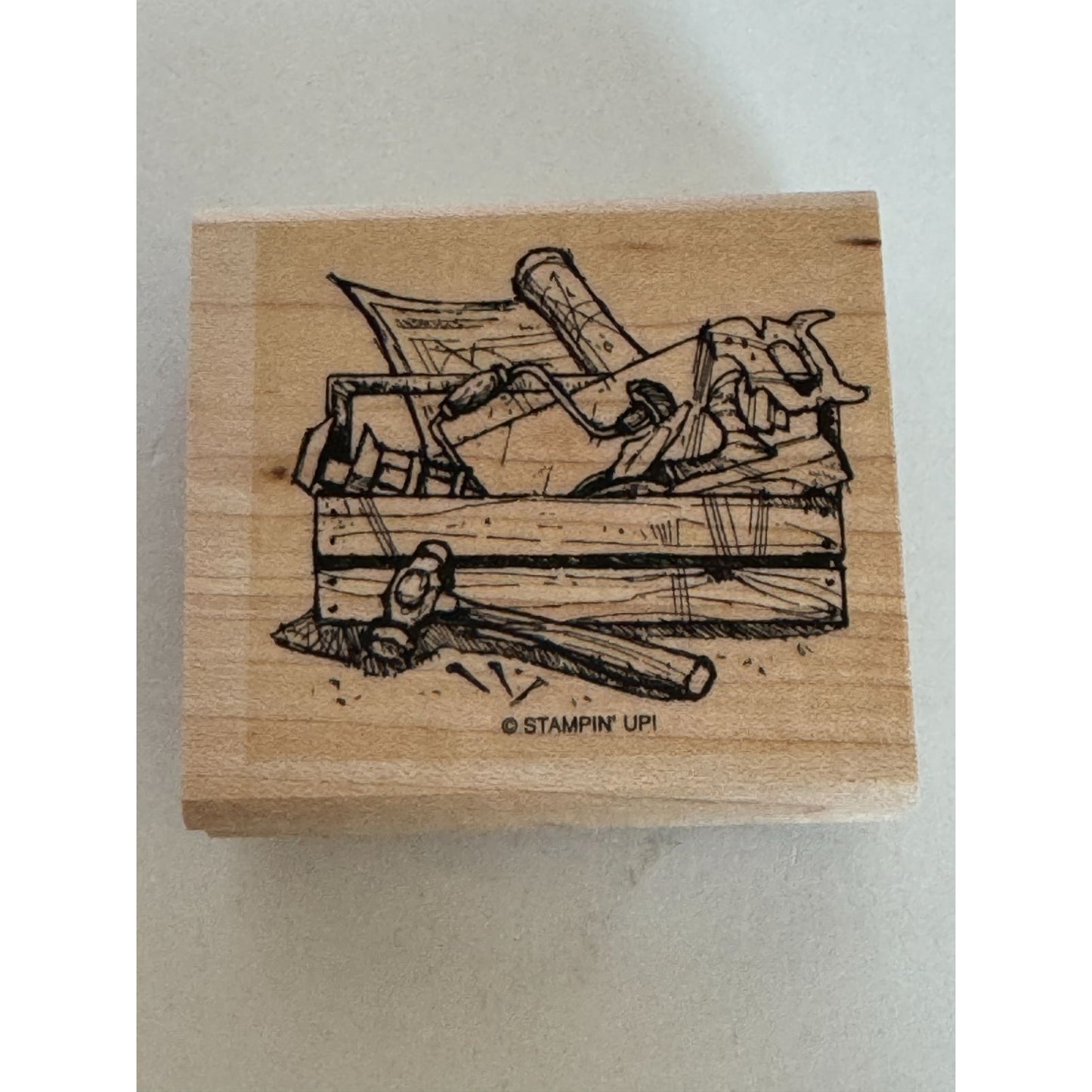 Stampin Up Rubber Stamps Set For Father Tool Box Puppy Dog Boot Dad Fathers Day