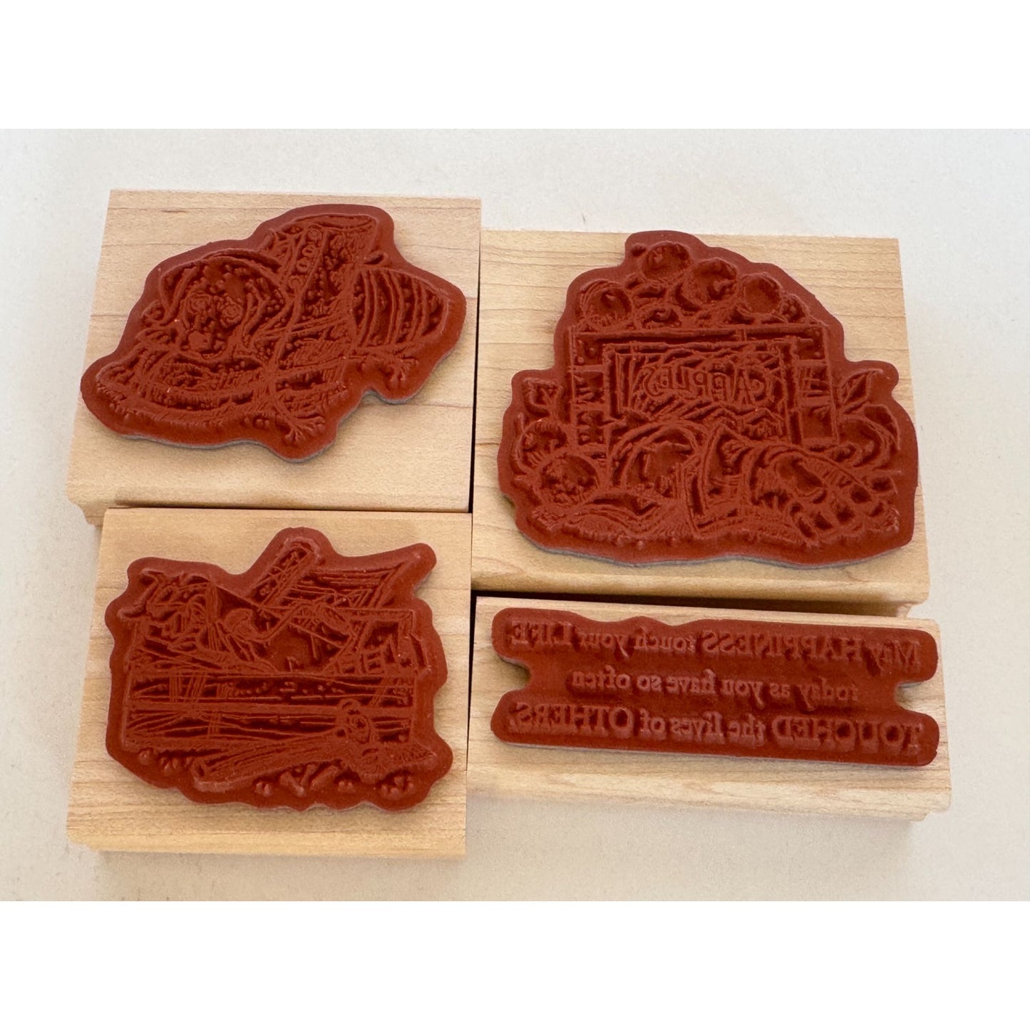 Stampin Up Rubber Stamps Set For Father Tool Box Puppy Dog Boot Dad Fathers Day