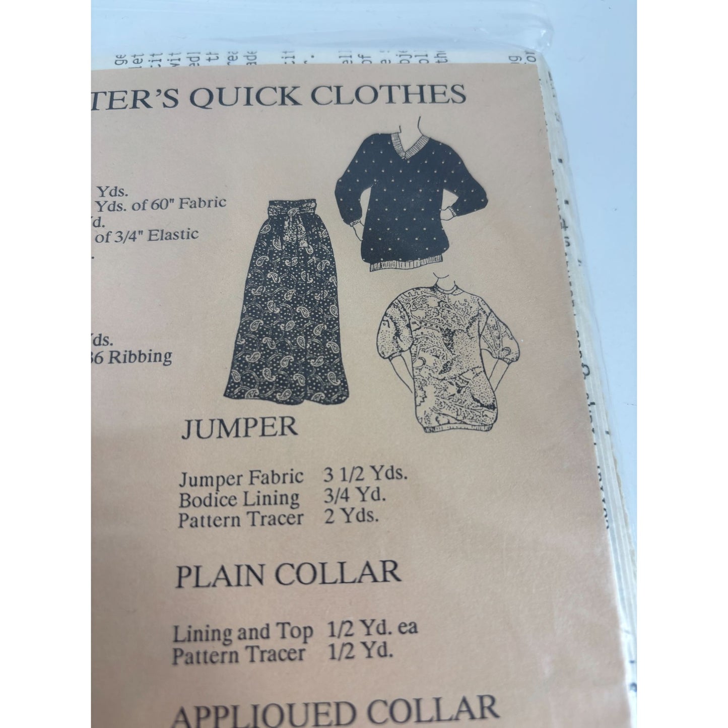 Osage County Quilt Factory Sewing Pattern Quilters Quick Clothes Shirt Jumper UC