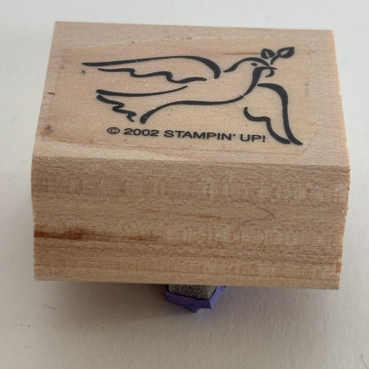 Stampin Up Rubber Stamp Dove Peace Christmas Holidays Religious Christian Symbol