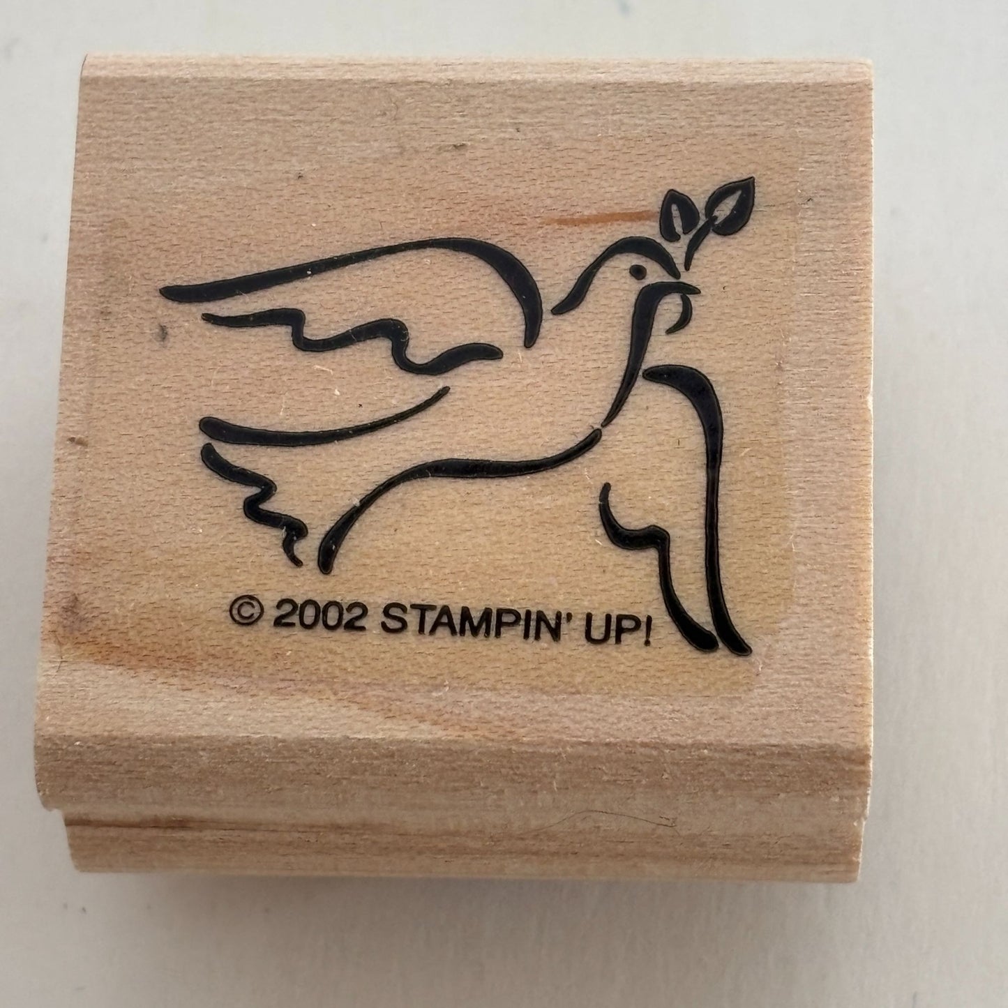 Stampin Up Rubber Stamp Dove Peace Christmas Holidays Religious Christian Symbol