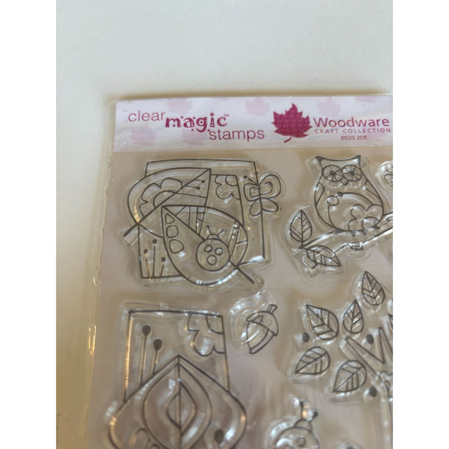 Woodware Clear Magic Stamps Craft Woodland Animals Nature Stamp Set Mushroom Tree Cardmaking