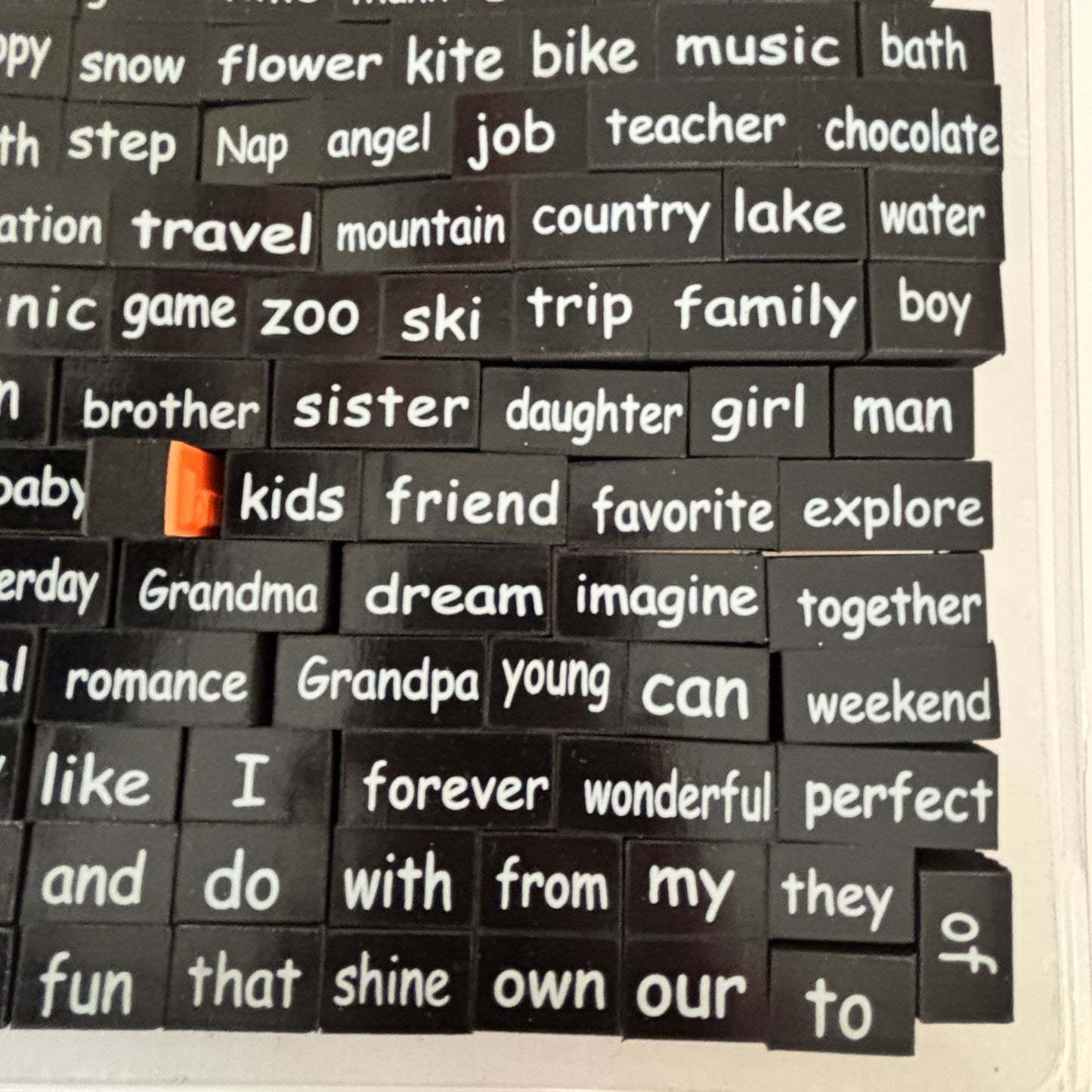 Foam Rubber Stamp Set 184 Poetry Words Months Holiday Journaling Planner Family