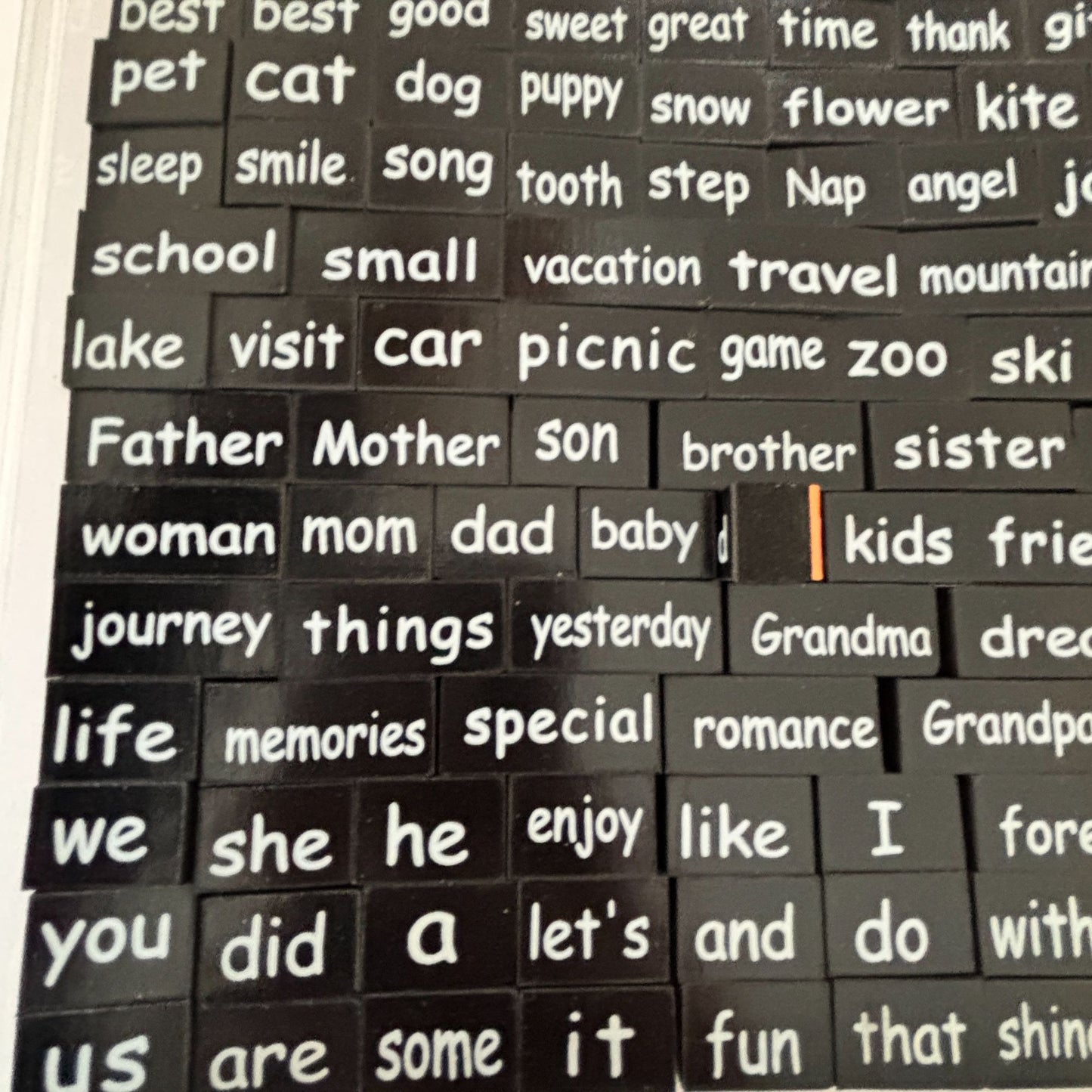Foam Rubber Stamp Set 184 Poetry Words Months Holiday Journaling Planner Family