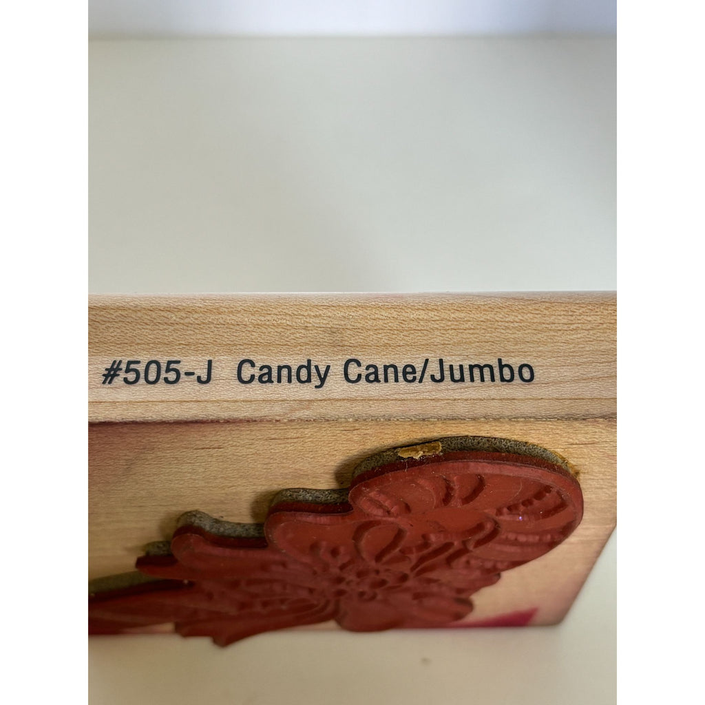 Embossing Arts Candy Cane Rubber Stamp Christmas Bow Holly Berries Holiday Cardmaking Wood Mounted