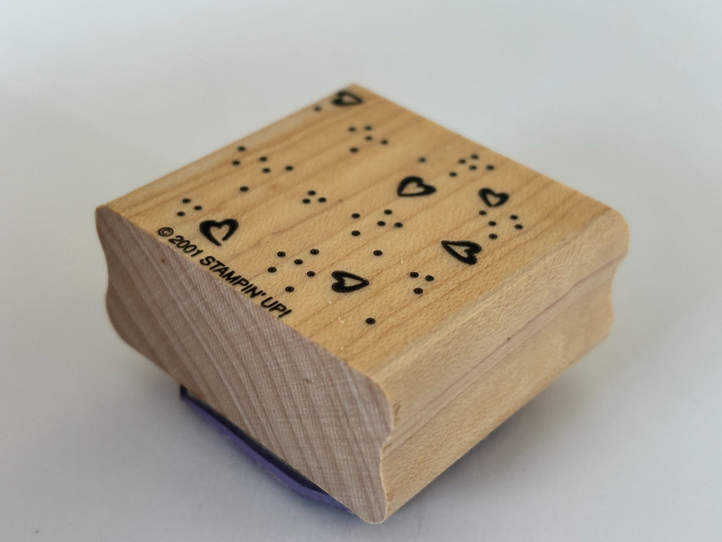 Stampin Up Rubber Stamp Heart and Dots Background Pattern Card Making Country