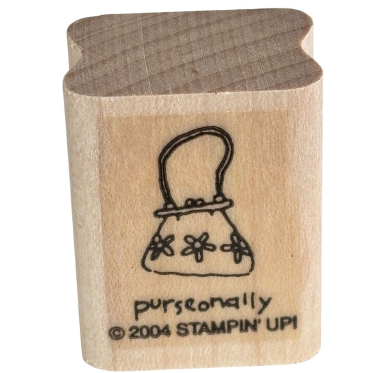 Stampin Up Rubber Stamp Purse Handbag Purseonally Pun Personally Cardmaking Words Sentiment Mini Fashion