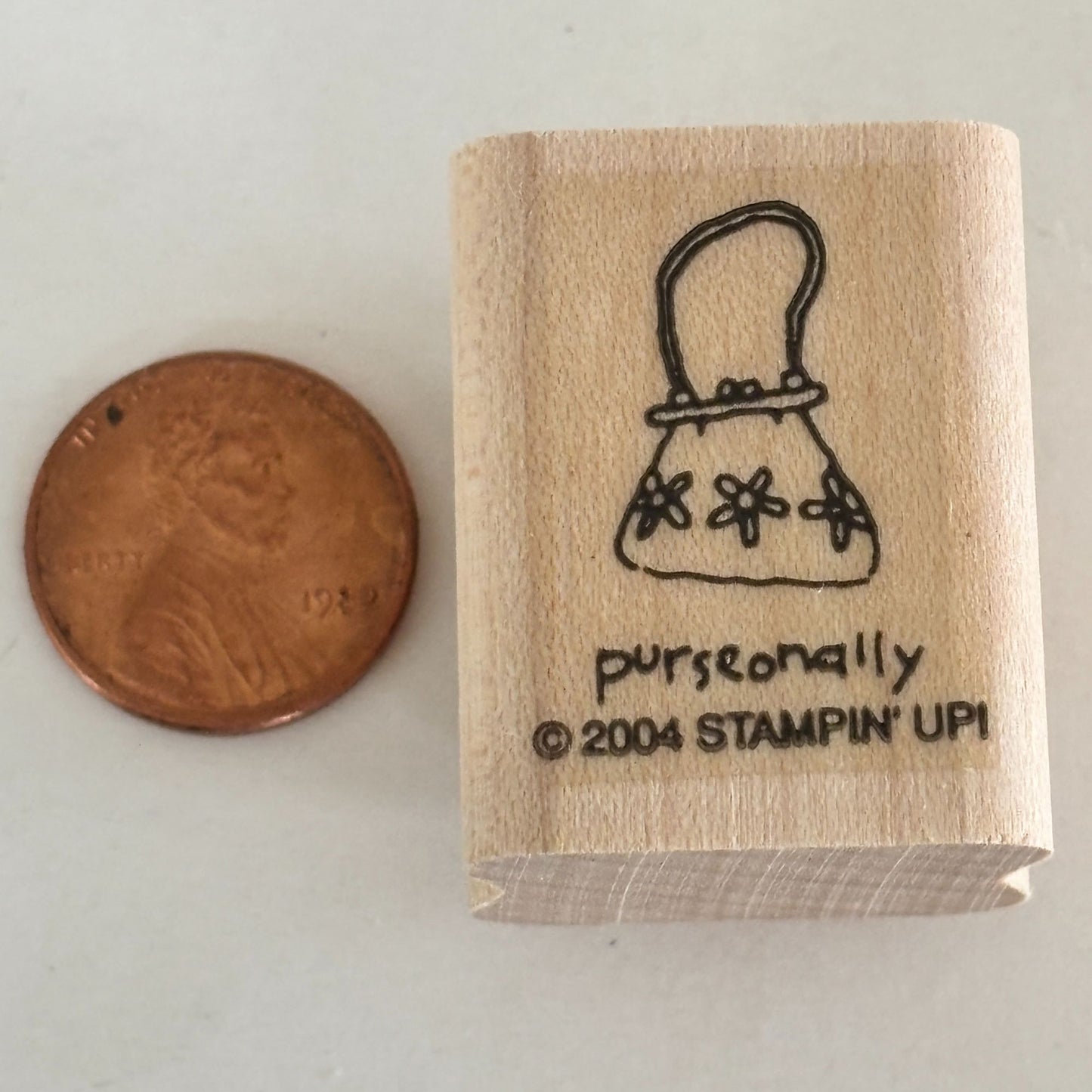 Stampin Up Rubber Stamp Purse Handbag Purseonally Pun Personally Cardmaking Words Sentiment Mini Fashion