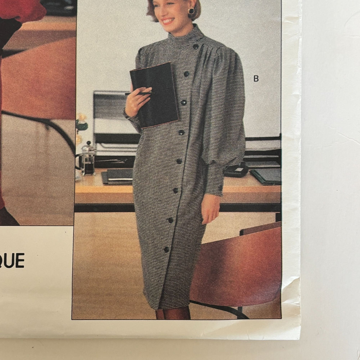 Vogue Sewing Pattern 2357 Nipon Boutique Dress 80s Secretary Office Career 10 Uncut Power Dressing