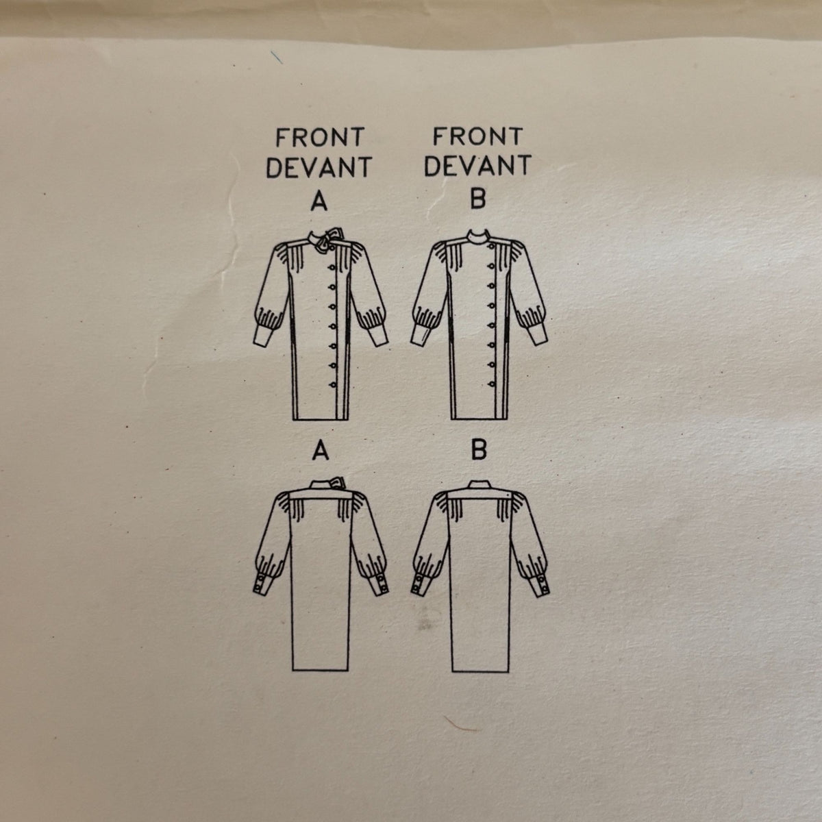 Vogue Sewing Pattern 2357 Nipon Boutique Dress 80s Secretary Office Career 10 Uncut Power Dressing