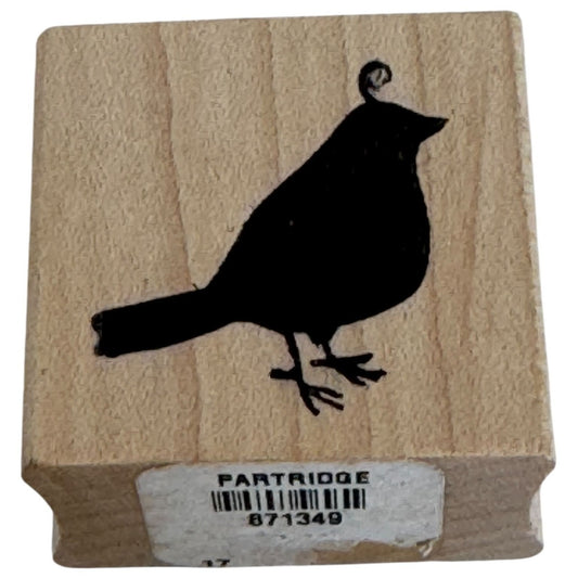 Paper Source Rubber Stamp Partridge Bird Silhouette Nature Garden Card Making