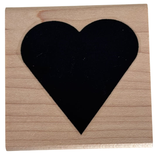 Limited Edition Rubber Stamp Solid Heart Minimalist Love Valentine Card Making Scrapbooking Tool Craft