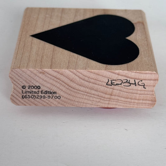 Limited Edition Rubber Stamp Solid Heart Minimalist Love Valentine Card Making Scrapbooking Tool Craft