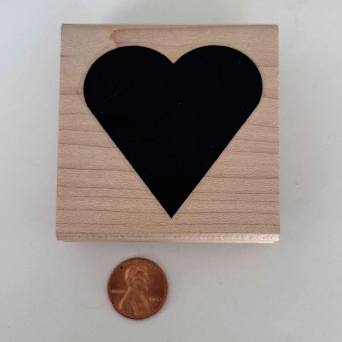 Limited Edition Rubber Stamp Solid Heart Minimalist Love Valentine Card Making Scrapbooking Tool Craft