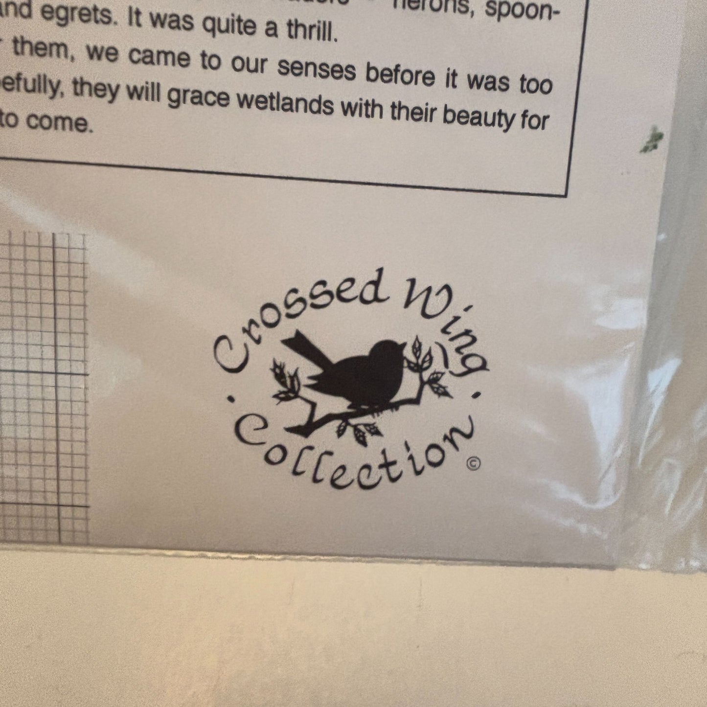 Crossed Wing Collection Cross Stitch Pattern Snowy Egret Bird Nature 43