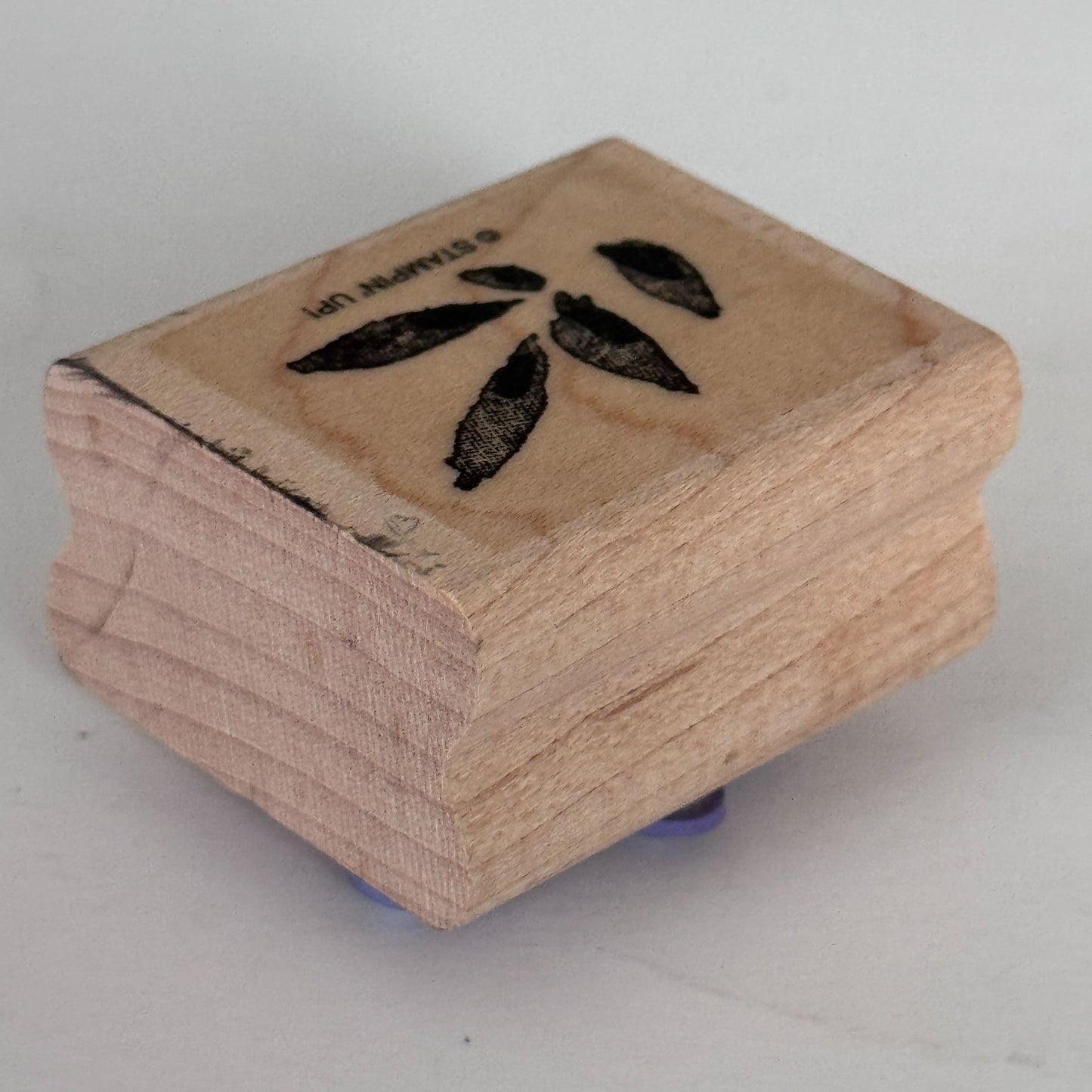 Stampin Up Rubber Stamp Small Leaf Cluster Botanical Nature Cardmaking Wood