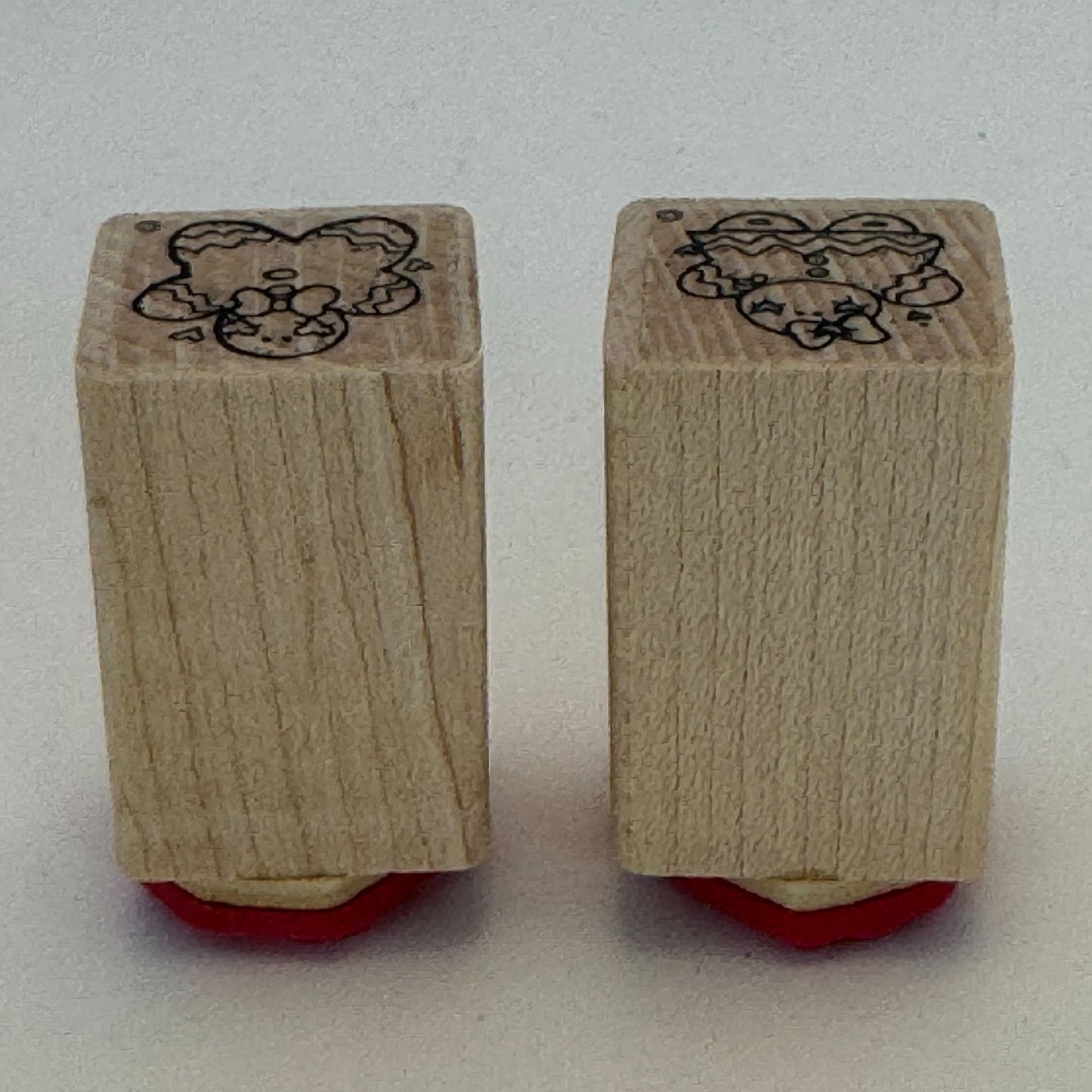 DOTS Rubber Stamps Christmas Gingerbread Man Woman Baking Gift Tag Card Making