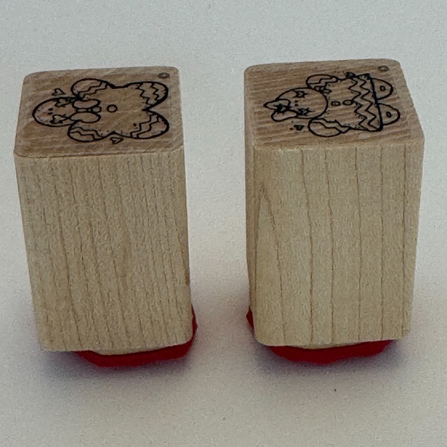 DOTS Rubber Stamps Christmas Gingerbread Man Woman Baking Gift Tag Card Making