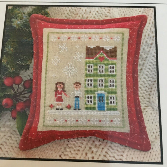 Country Cottage Needleworks Cross Stitch Pattern Snow Place Like Home Pillow Winter Chart House