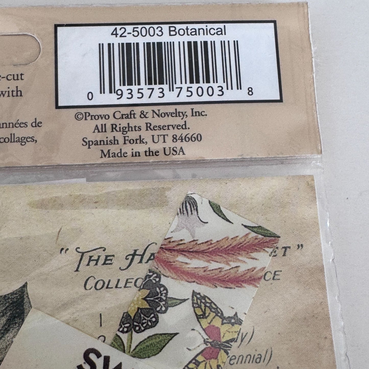 Provo Craft Altered Elements Paper Ephemera Botanical Collection Die Cuts Floral Junk Journaling Scrapbooking
