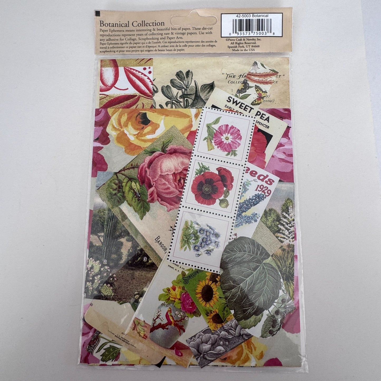 Provo Craft Altered Elements Paper Ephemera Botanical Collection Die Cuts Floral Junk Journaling Scrapbooking