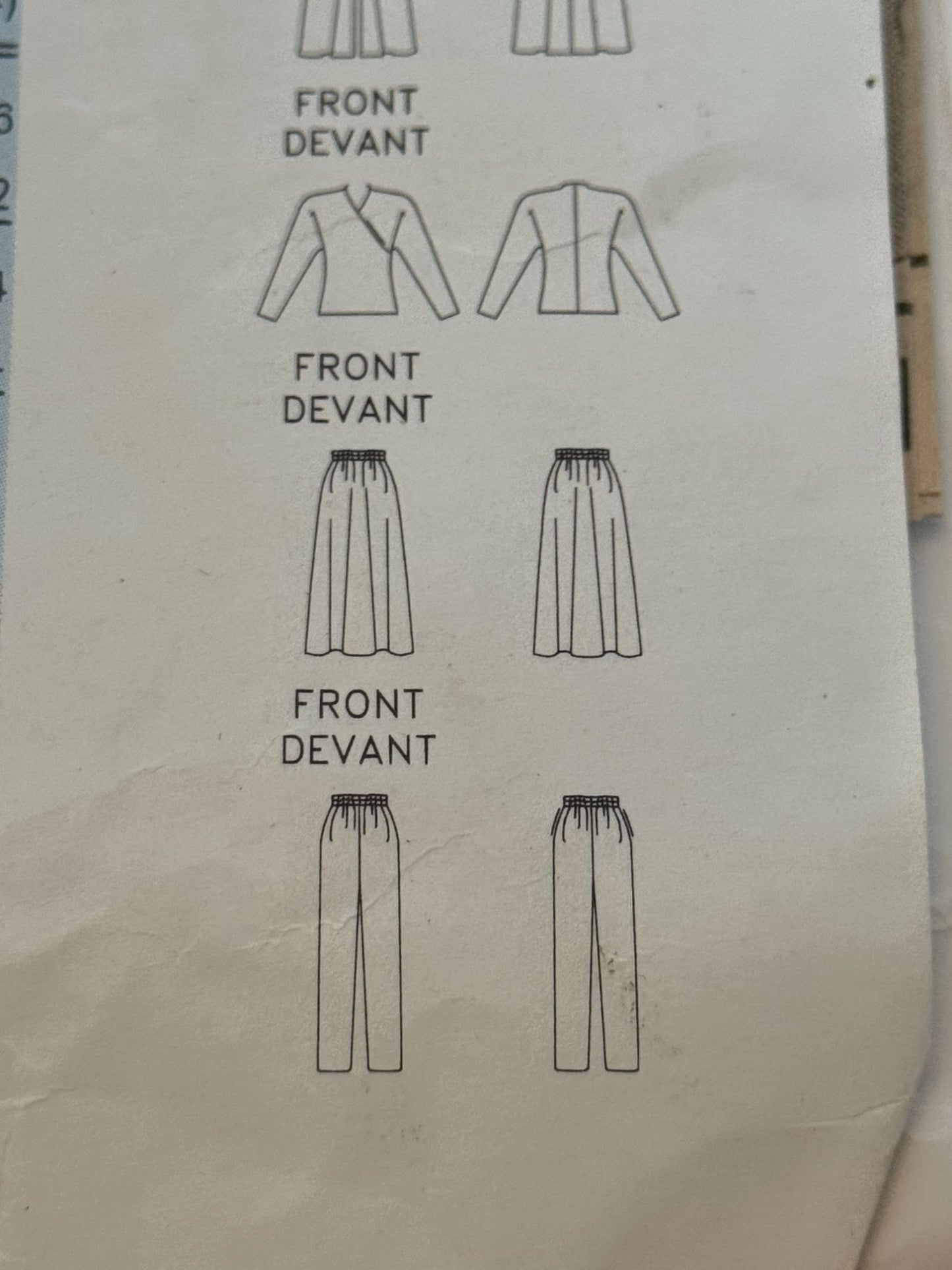 Vogue Sewing Pattern 2437 5 Easy Pieces Jacket Top Skirt Pants Outfit UC 8 10 12