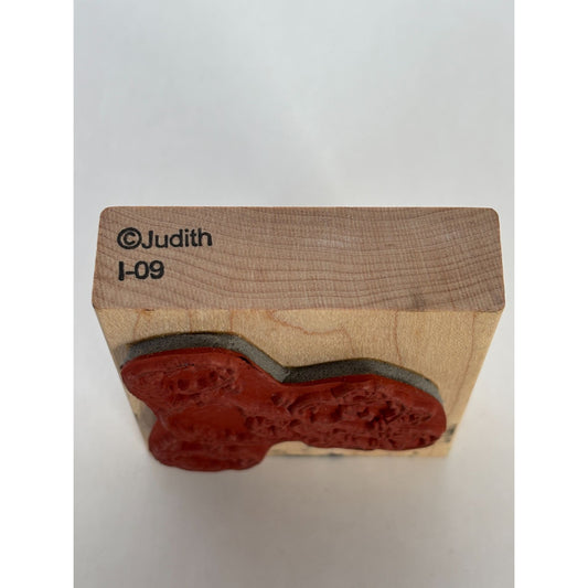 Judith Wood Rubber Stamp Teddy Bear Curly Country Patches Button Toy Card Making