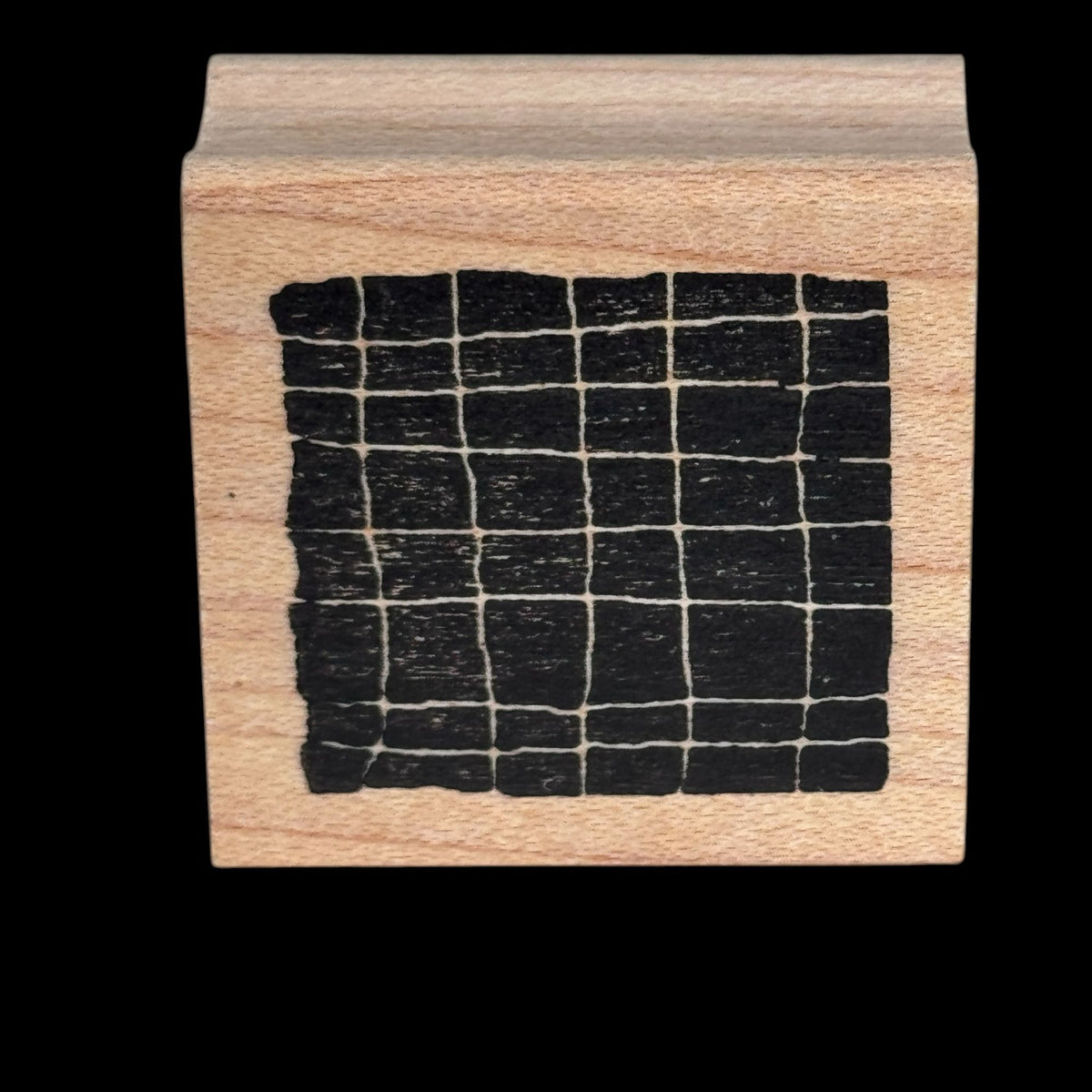 Impress Rubber Stamp Grid Square Pattern Background Cardmaking Junk Journaling Paper Crafting