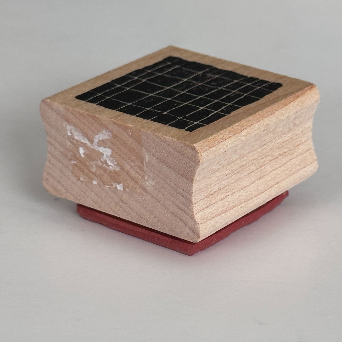 Impress Rubber Stamp Grid Square Pattern Background Cardmaking Junk Journaling Paper Crafting