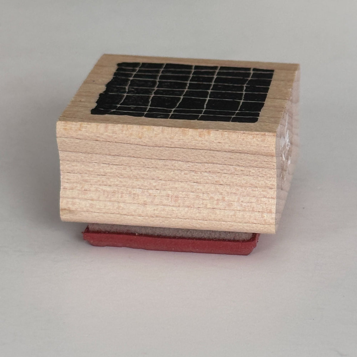 Impress Rubber Stamp Grid Square Pattern Background Cardmaking Junk Journaling Paper Crafting