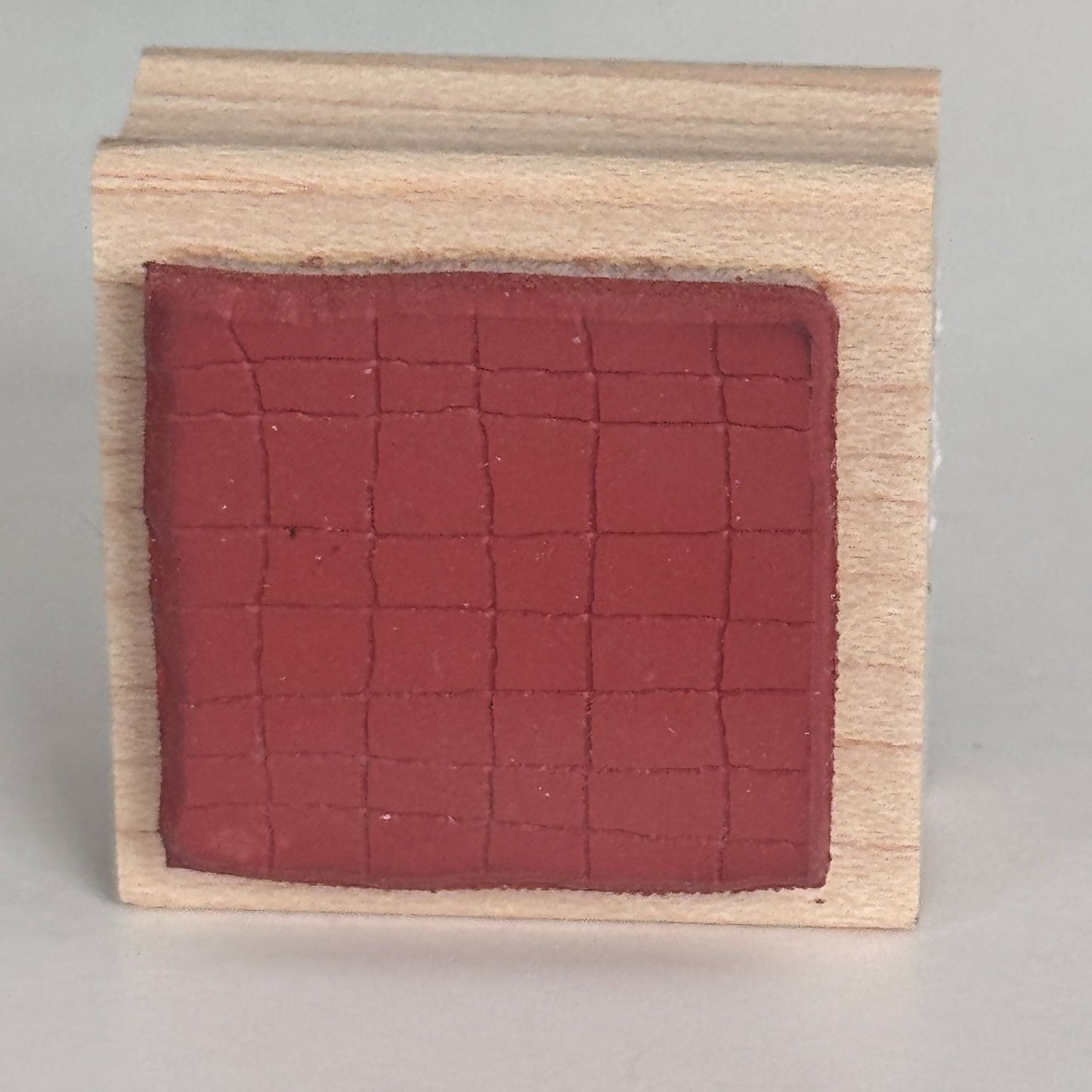 Impress Rubber Stamp Grid Square Pattern Background Cardmaking Junk Journaling Paper Crafting