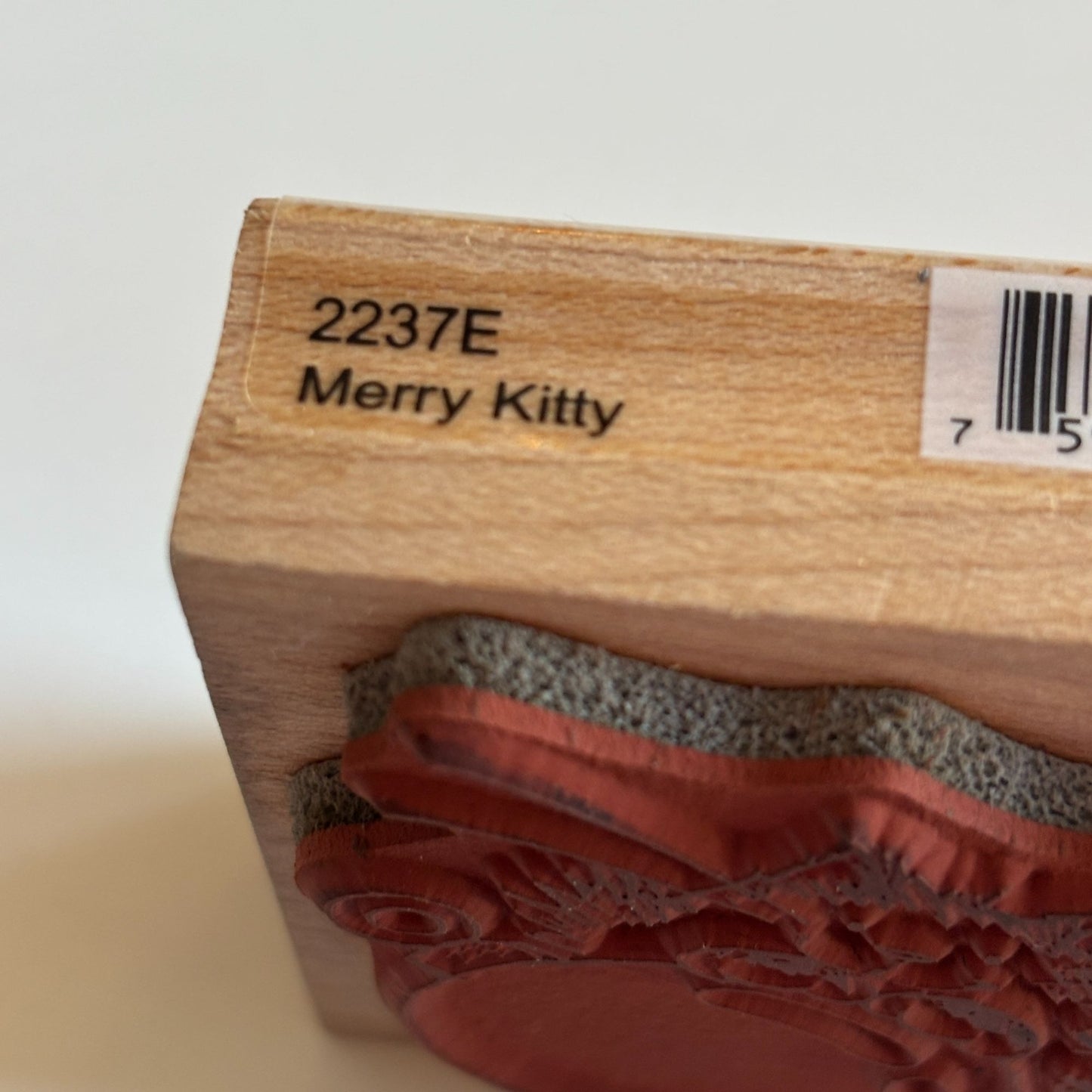 Penny Black Rubber Stamp Merry Kitty Christmas Ornament Cat Animal Holiday 2237E
