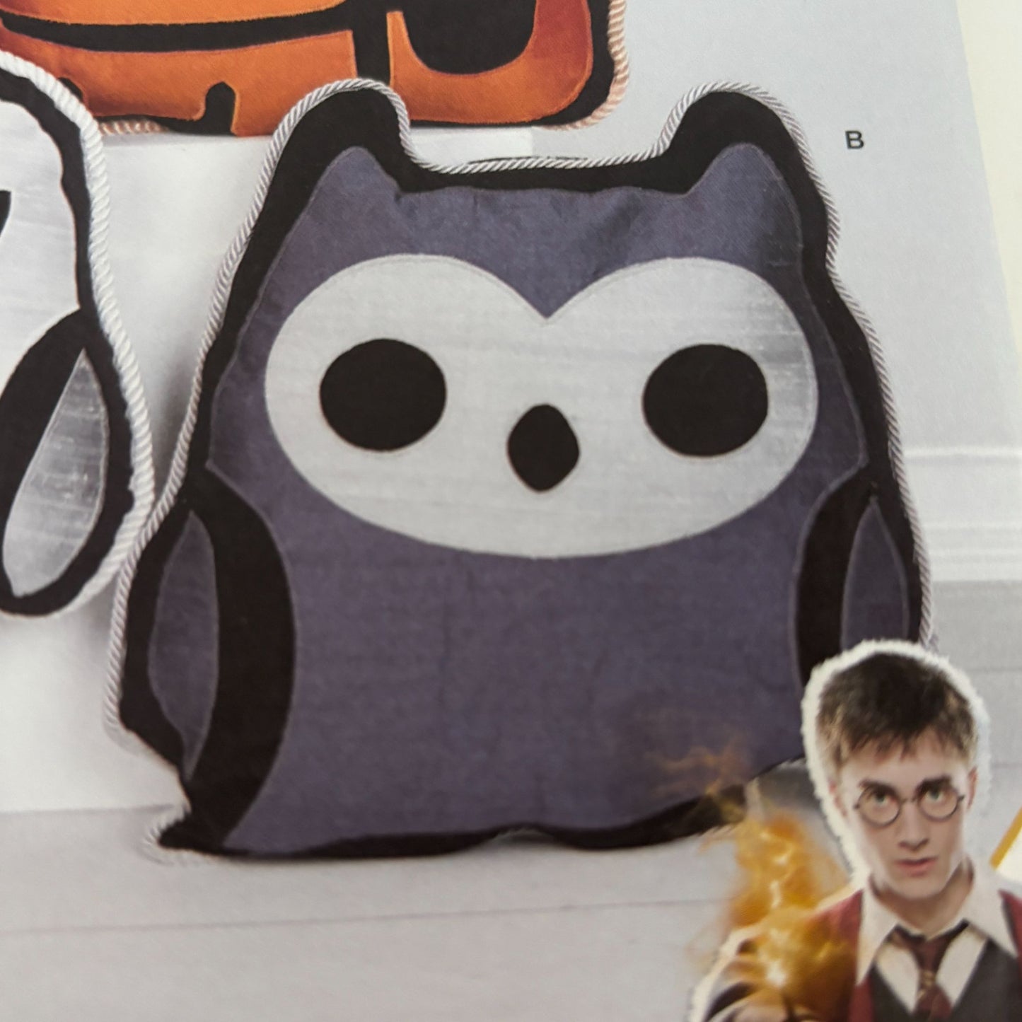 Simplicity Sewing Pattern S9036 Harry Potter Character Animal Pillow Owl Cat UC