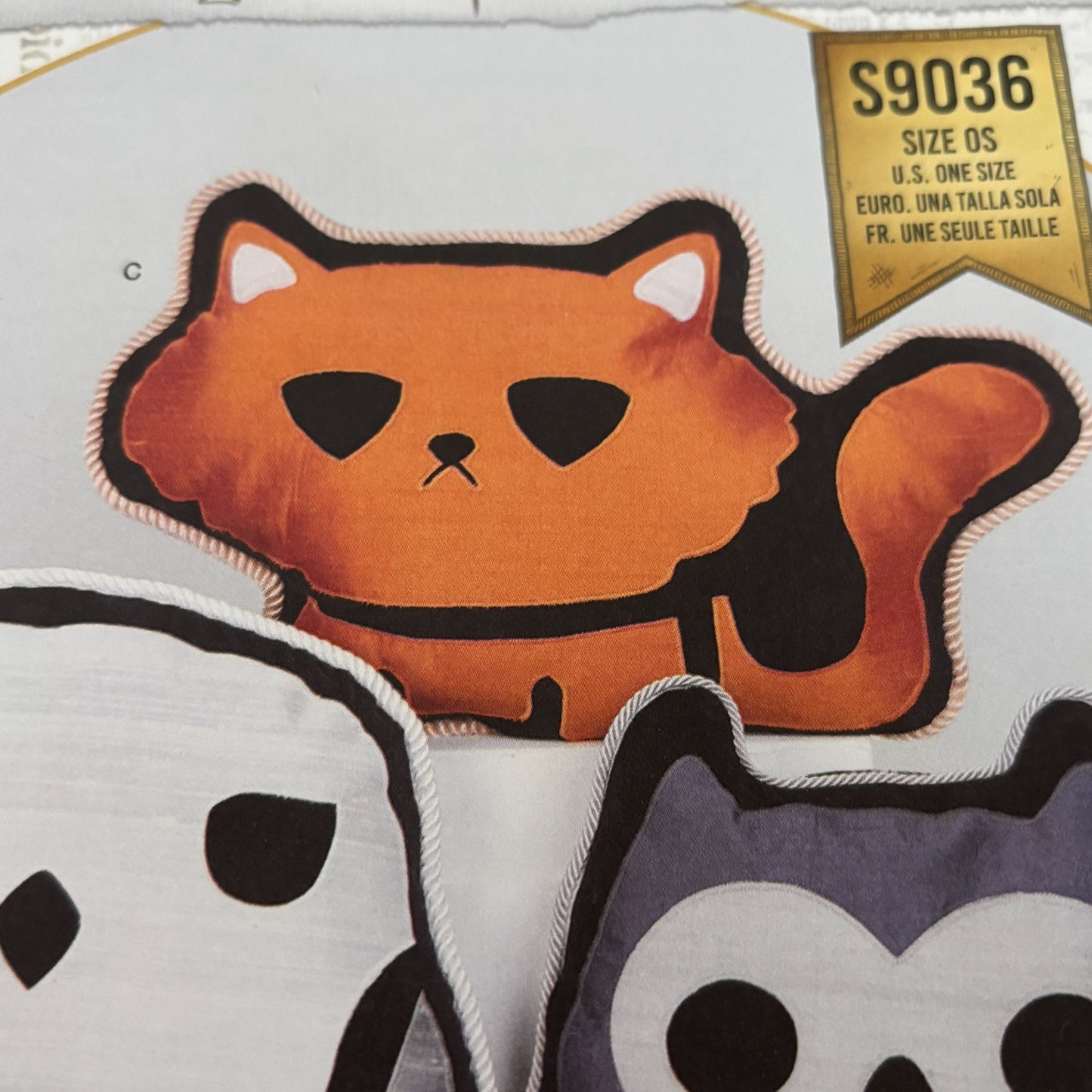 Simplicity Sewing Pattern S9036 Harry Potter Character Animal Pillow Owl Cat UC
