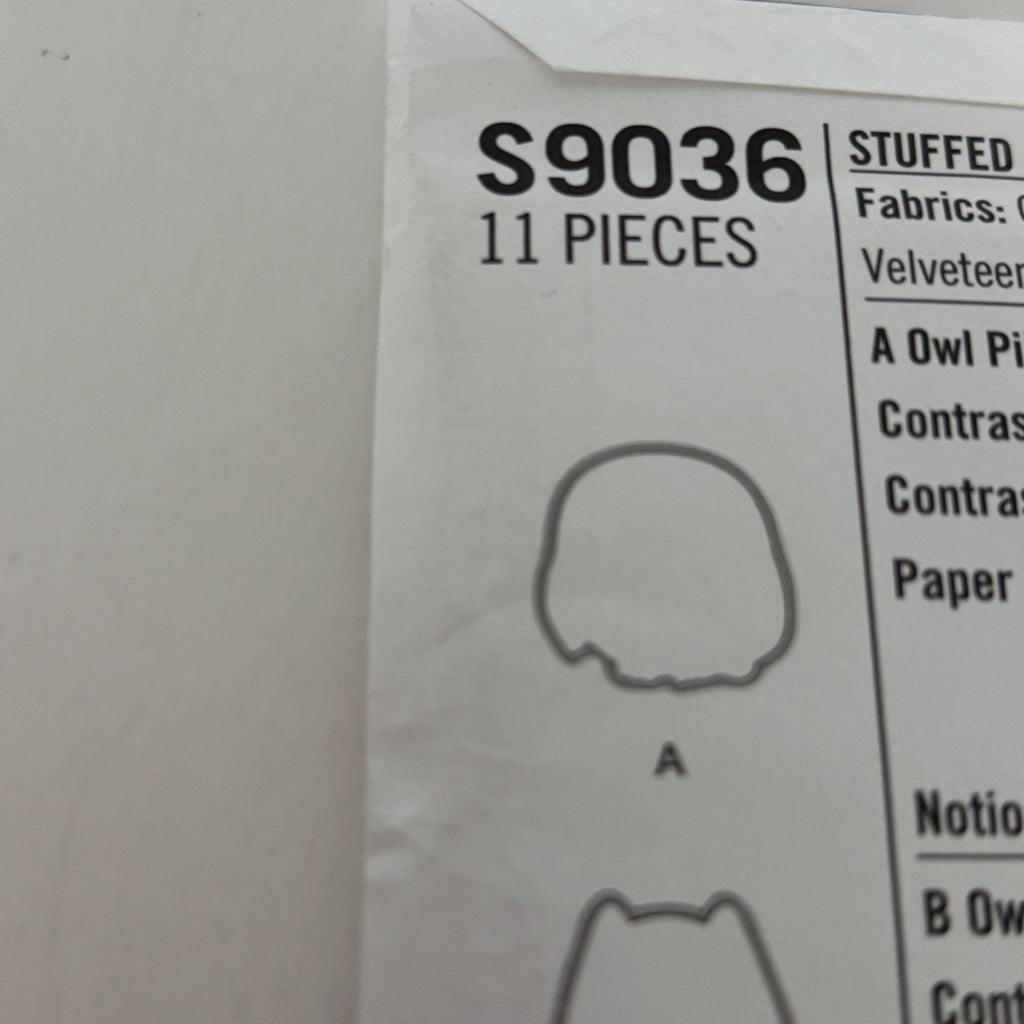 Simplicity Sewing Pattern S9036 Harry Potter Character Animal Pillow Owl Cat UC