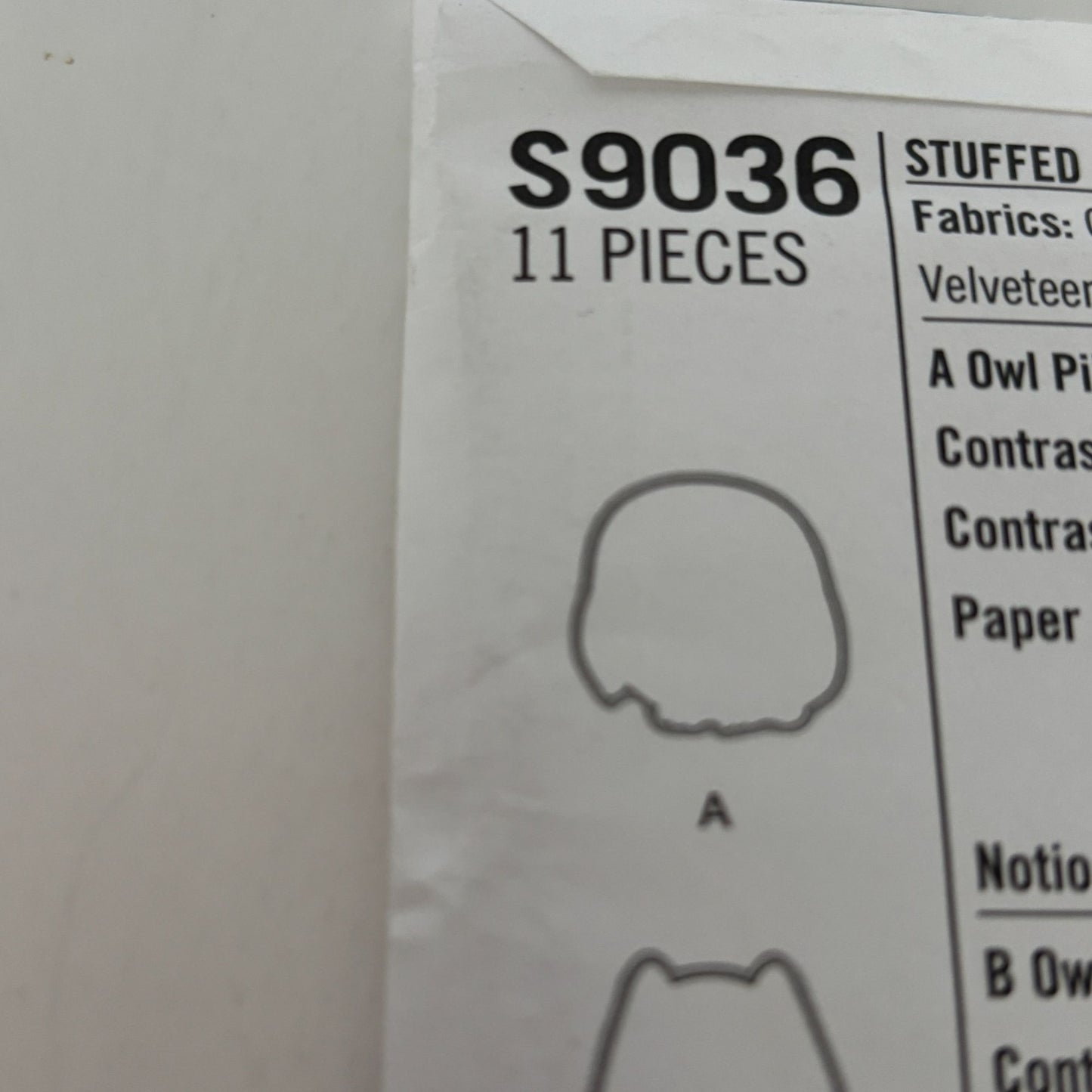 Simplicity Sewing Pattern S9036 Harry Potter Character Animal Pillow Owl Cat UC