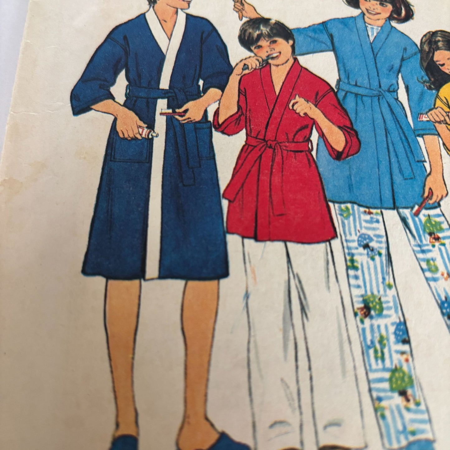 Simplicity Sewing Pattern 8120 Kimono Robe Loungewear 70s Teen Chest 32-33.5" Uncut
