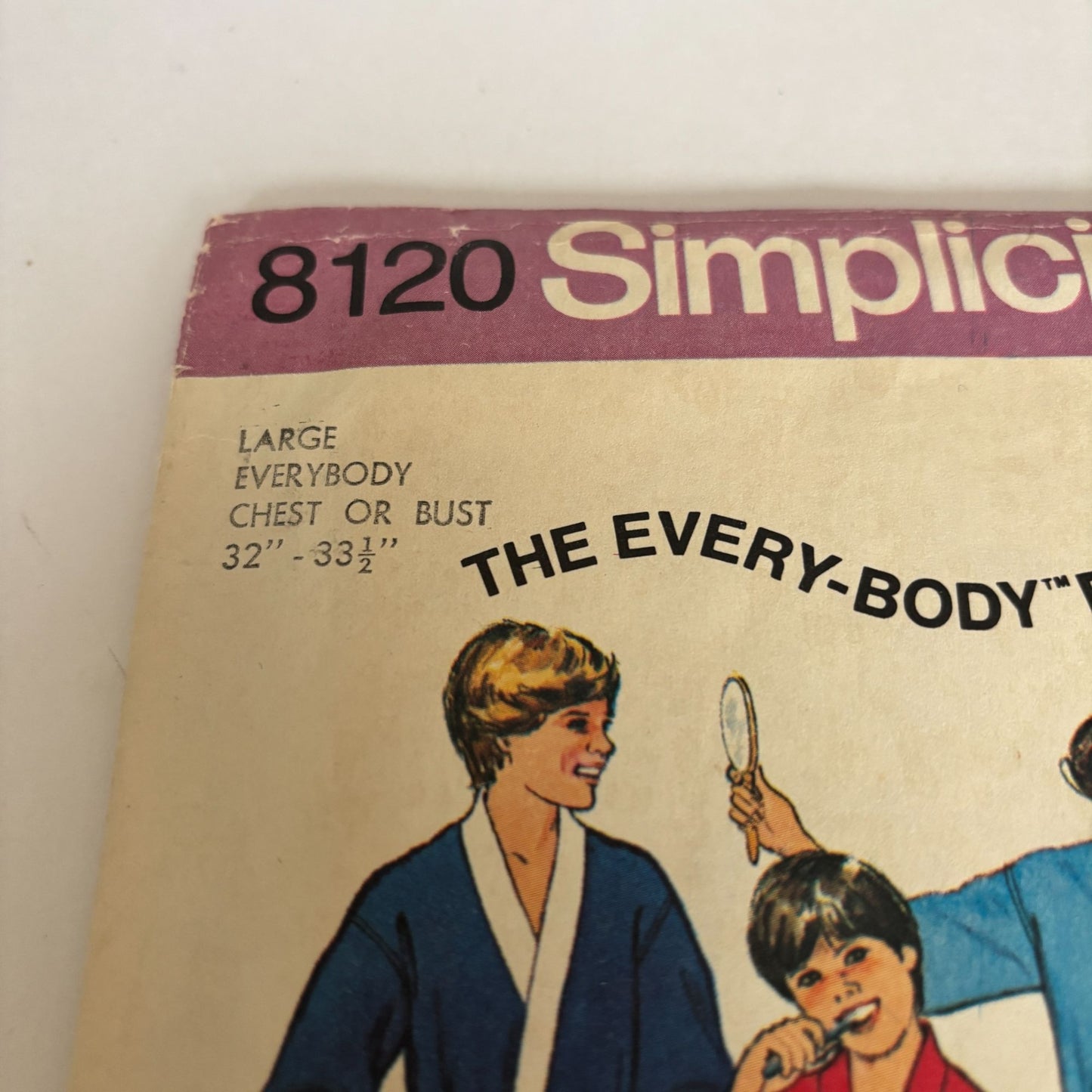 Simplicity Sewing Pattern 8120 Kimono Robe Loungewear 70s Teen Chest 32-33.5" Uncut