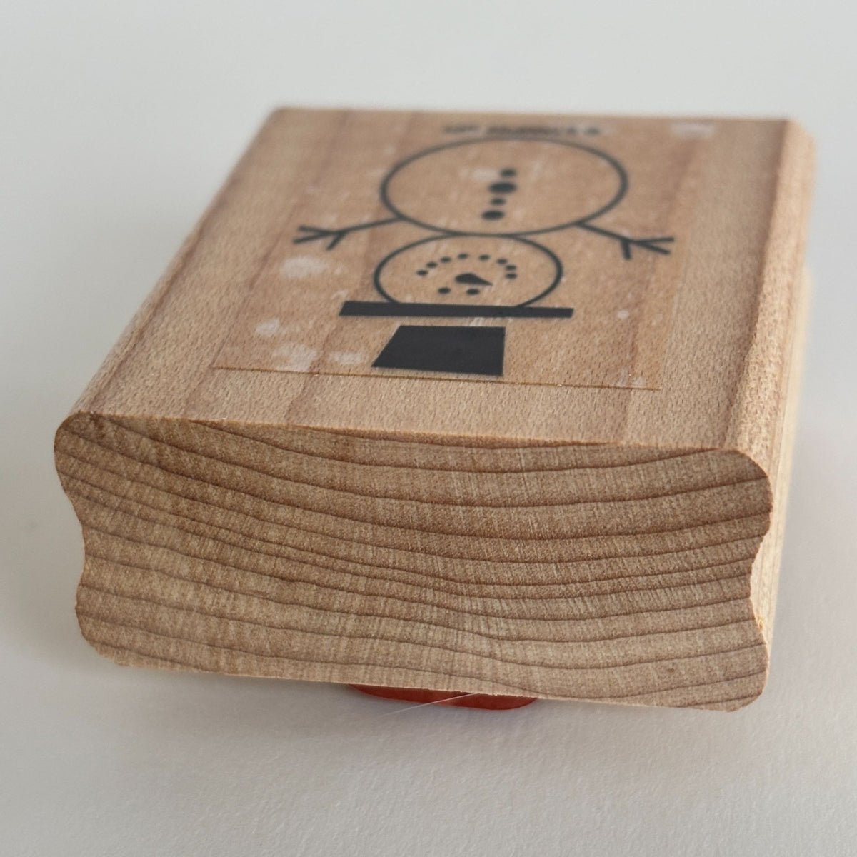 Stampin Up Rubber Stamp Snowman Christmas Winter Holiday Card Making Gift Tag Wood Mounted