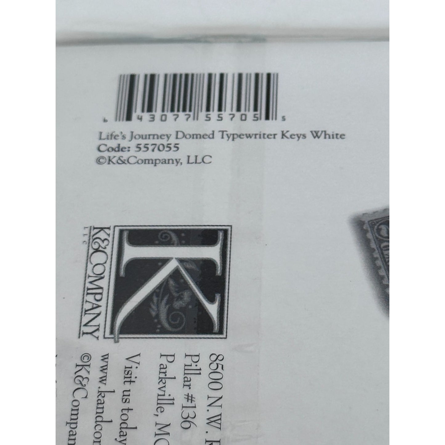 K & Company Lifes Journey Domed Typewriter Key Stickers For Scrapbooking  Crafts