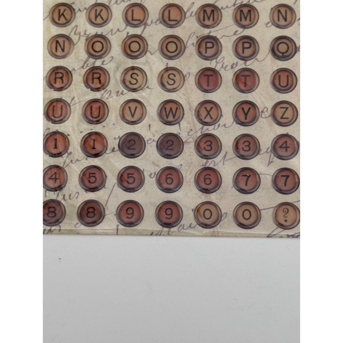 K & Company Lifes Journey Domed Typewriter Key Stickers For Scrapbooking  Crafts