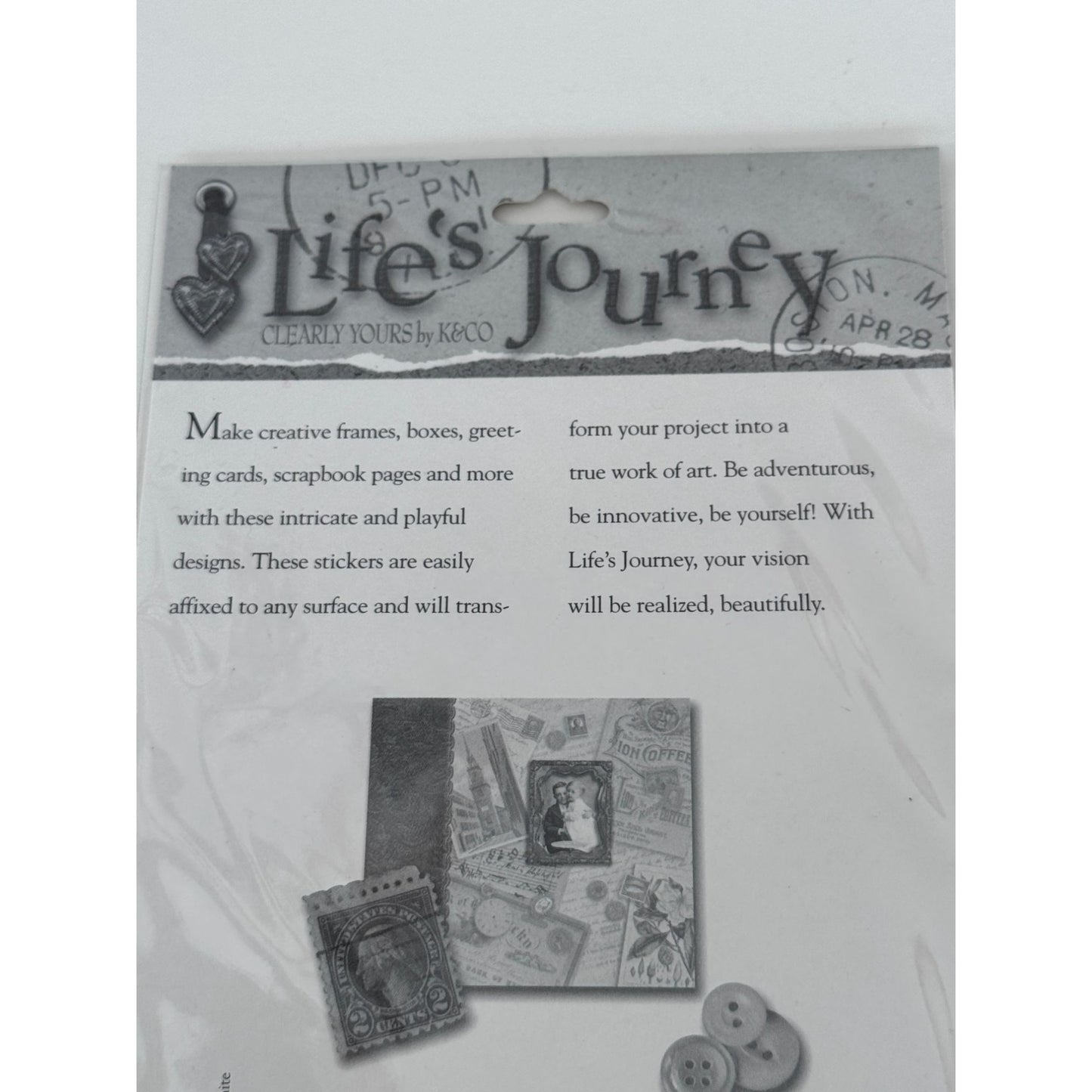 K & Company Lifes Journey Domed Typewriter Key Stickers For Scrapbooking  Crafts