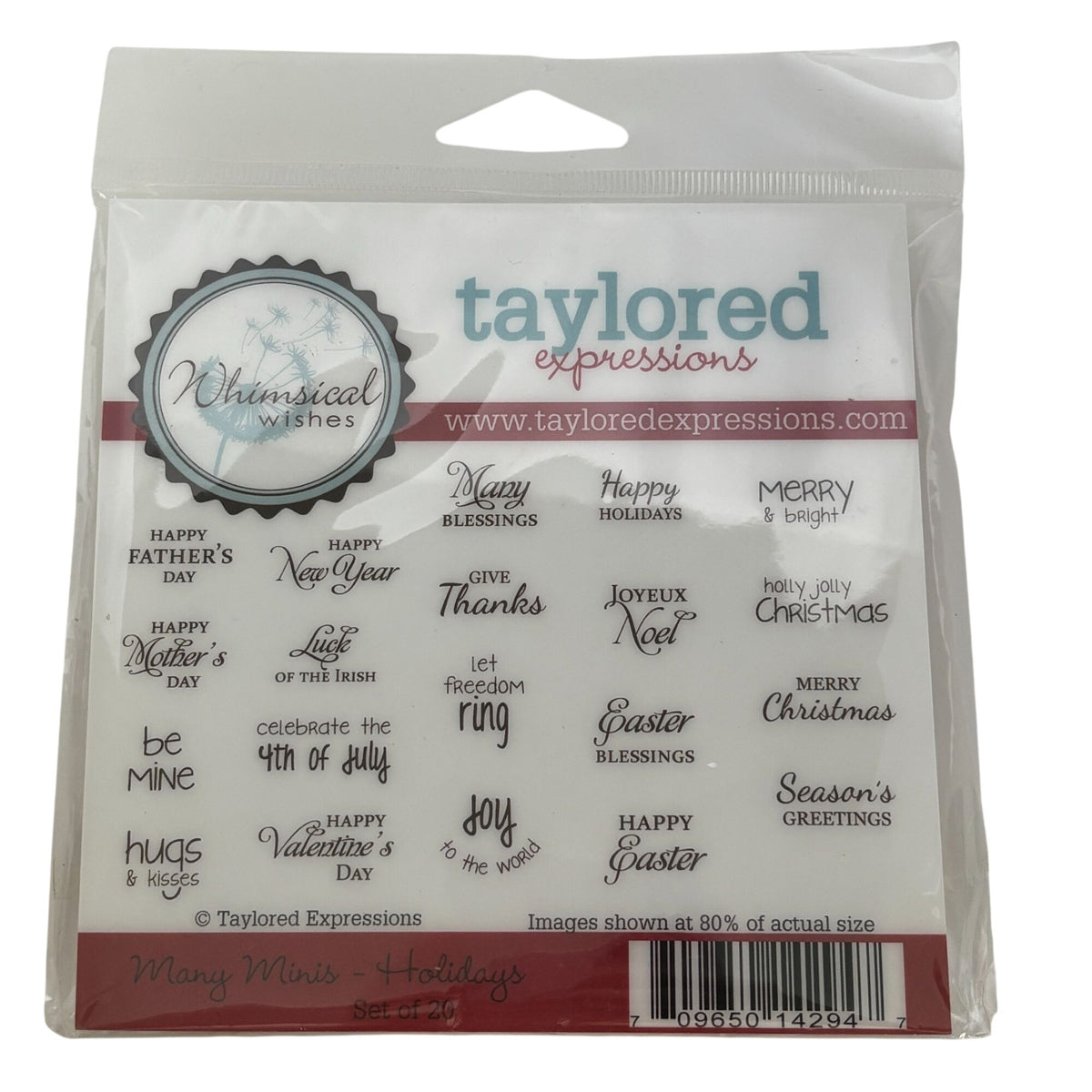 Taylored Expressions Rubber Stamp Set Many Minis Holidays Phrases Greetings Card Making