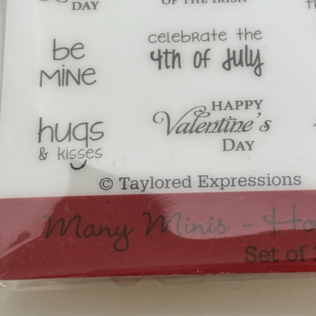 Taylored Expressions Rubber Stamp Set Many Minis Holidays Phrases Greetings Card Making