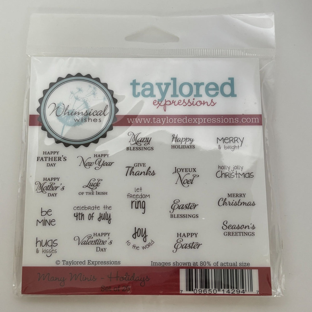 Taylored Expressions Rubber Stamp Set Many Minis Holidays Phrases Greetings Card Making