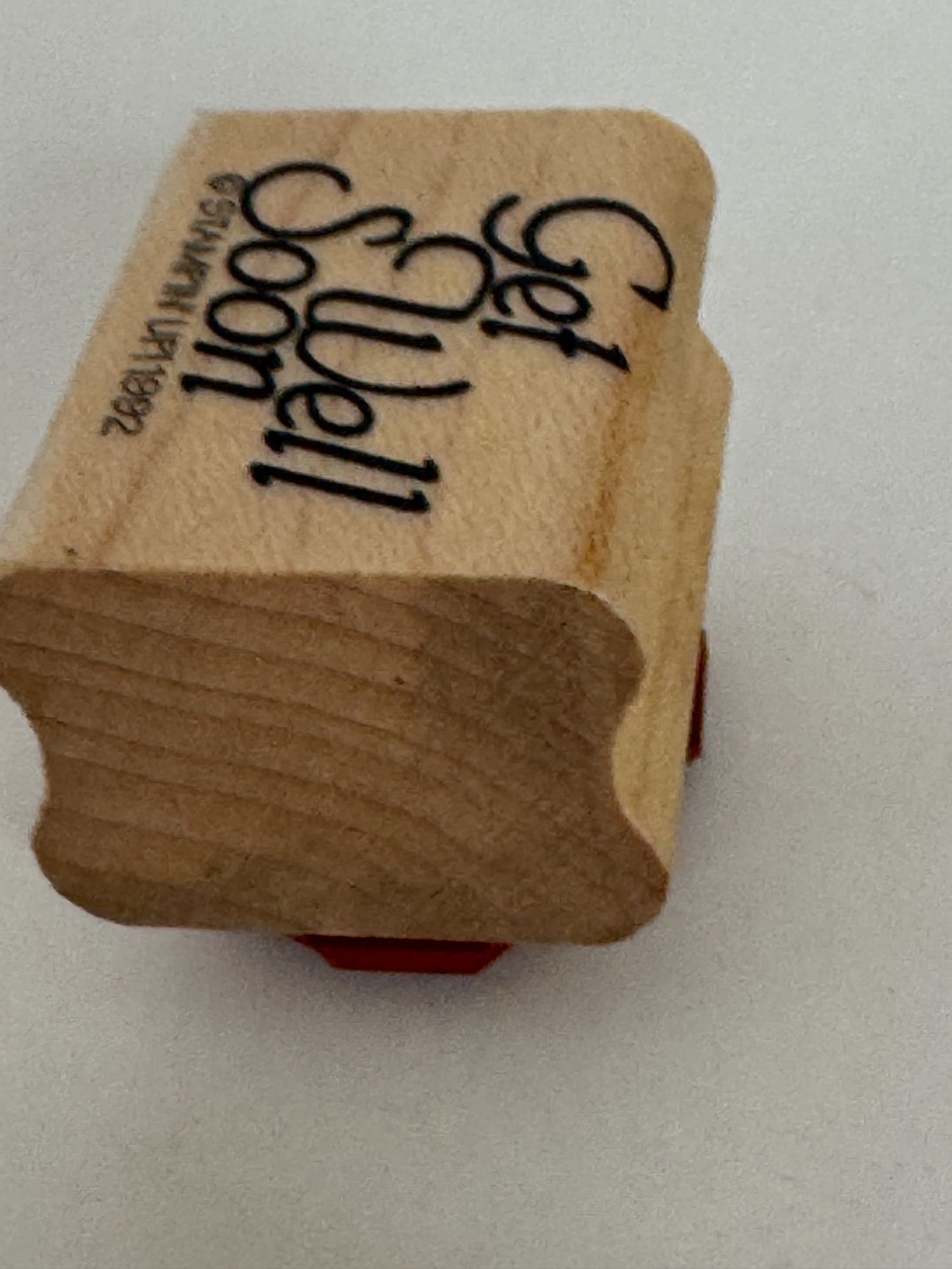 Stampin Up Rubber Stamp Get Well Soon Card Making Words Sentiment Feel Better