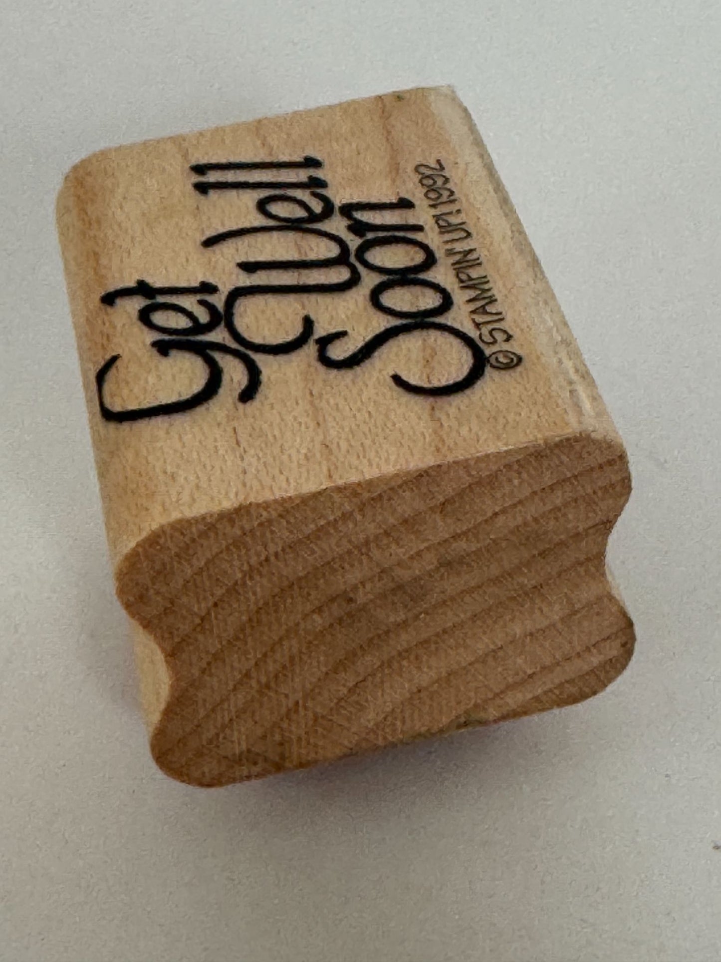 Stampin Up Rubber Stamp Get Well Soon Card Making Words Sentiment Feel Better