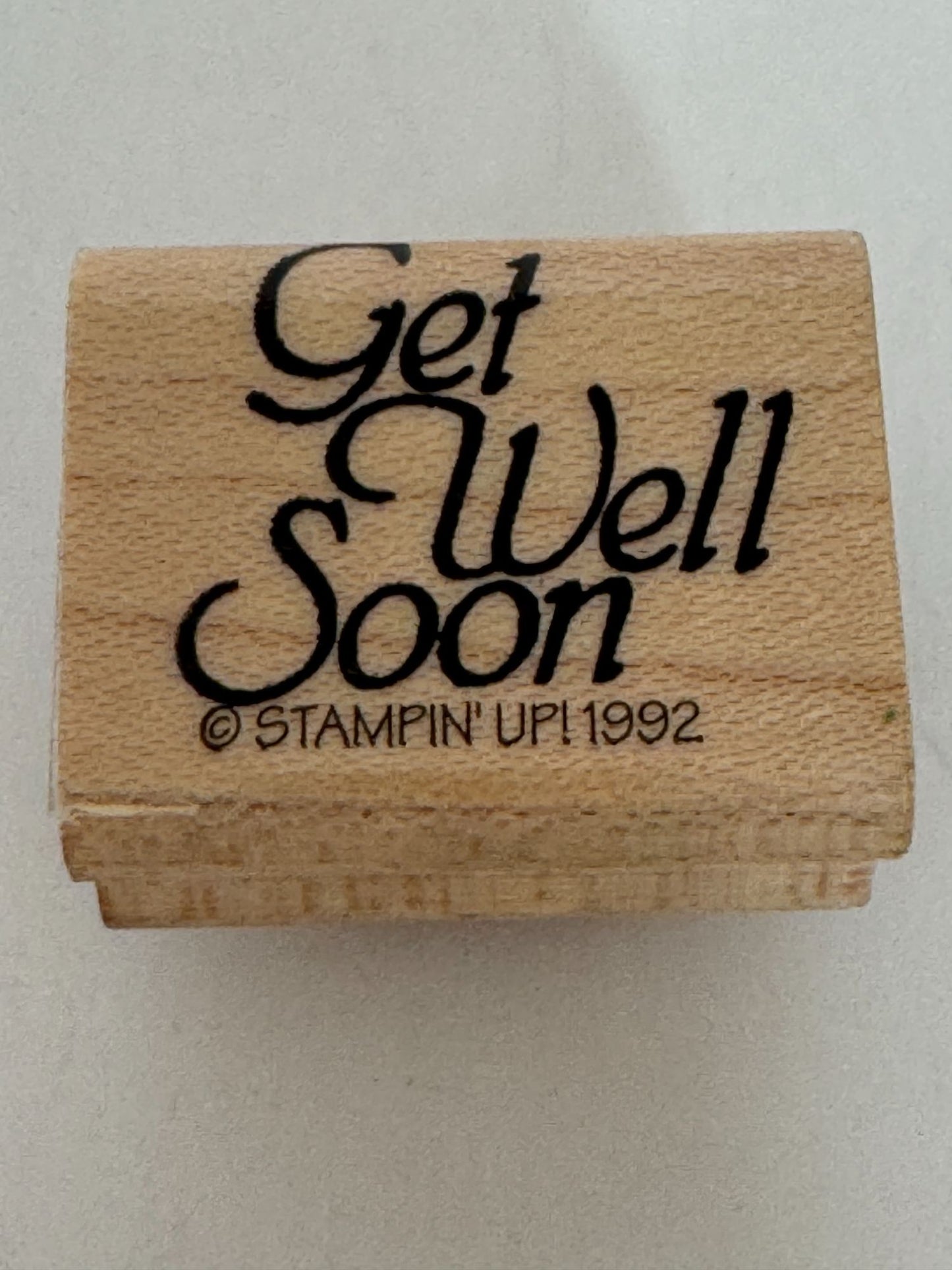 Stampin Up Rubber Stamp Get Well Soon Card Making Words Sentiment Feel Better
